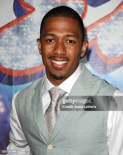 Nick Cannon attends the "America's Got Talent" season eight premiere party at the Pantages Theatre on April 24, 2013 in Hollywood, California.