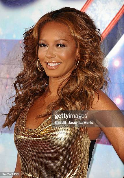 Melanie "Mel B" Brown attends the "America's Got Talent" season eight premiere party at the Pantages Theatre on April 24, 2013 in Hollywood,...