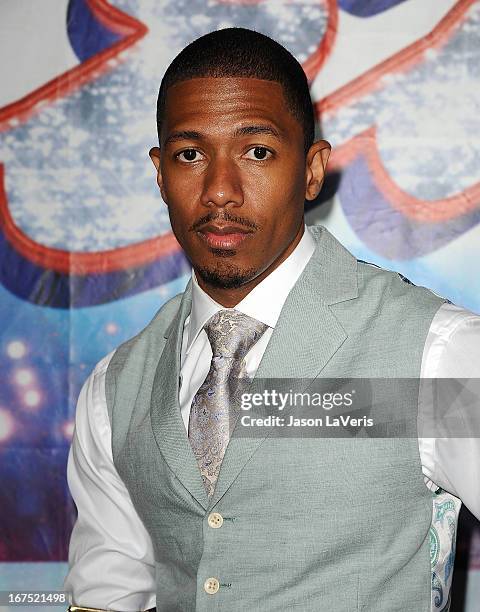 Nick Cannon attends the "America's Got Talent" season eight premiere party at the Pantages Theatre on April 24, 2013 in Hollywood, California.