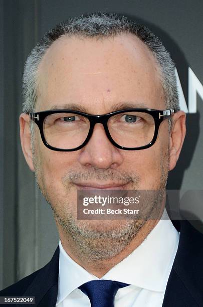 Publisher of Vanity Fair Magazine Edward Menicheschi arrives at the Giorgio Armani party to celebrate Paris Photo Los Angeles Vernissage opening...