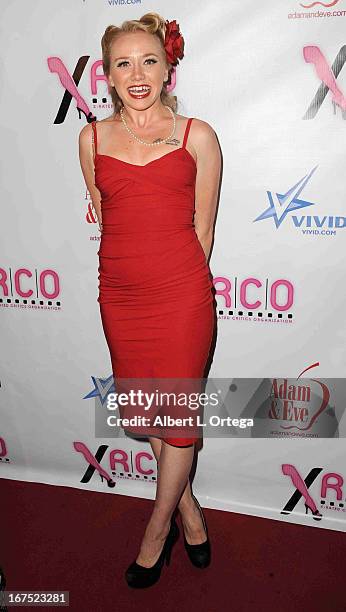 Adult film star Tracy Sweet arrives for the 29th Annual XRCO Awards held at SupperClub Los Angeles on April 25, 2013 in Hollywood, California.