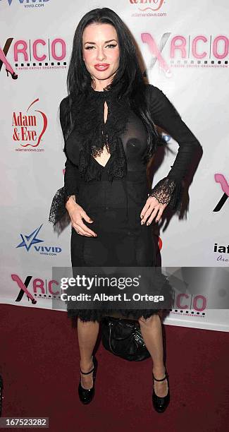Adult film star Veronica Avluv arrives for the 29th Annual XRCO Awards held at SupperClub Los Angeles on April 25, 2013 in Hollywood, California.