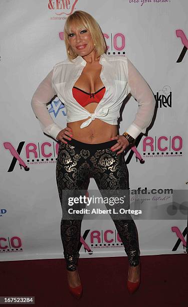 Adult film star Mellanie Monroe arrives for the 29th Annual XRCO Awards held at SupperClub Los Angeles on April 25, 2013 in Hollywood, California.