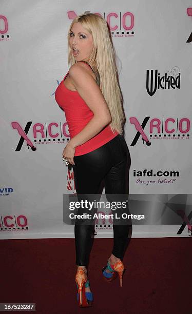 Adult film star Britney Stevens arrives for the 29th Annual XRCO Awards held at SupperClub Los Angeles on April 25, 2013 in Hollywood, California.