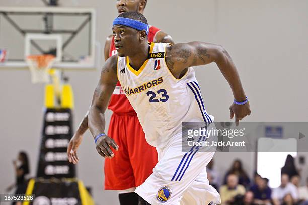 Maurice Baker of the Santa Cruz Warriors plays against the Rio Grande Valley Vipers during Game One of the D-League Championship on April 25, 2013 at...