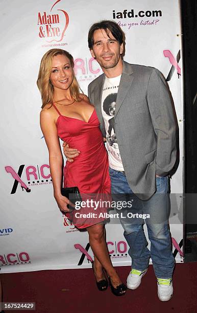 Adult film stars Kayden Kross and Manuel Ferrar arrive for the 29th Annual XRCO Awards held at SupperClub Los Angeles on April 25, 2013 in Hollywood,...