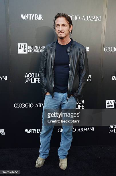 Actor/director Sean Penn arrives at the Giorgio Armani party to celebrate Paris Photo Los Angeles Vernissage opening night at Paramount Studios on...
