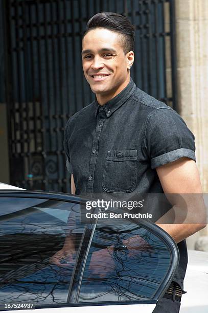 Ashley Banjo sighted departing ITV Studios on April 26, 2013 in London, England.