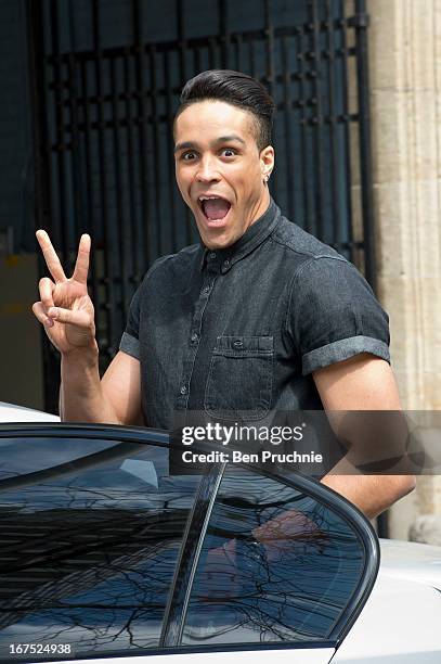 Ashley Banjo sighted departing ITV Studios on April 26, 2013 in London, England.