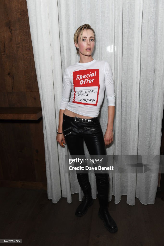 Edie Campbell attends the Perfect X Valentino LFW party supported by