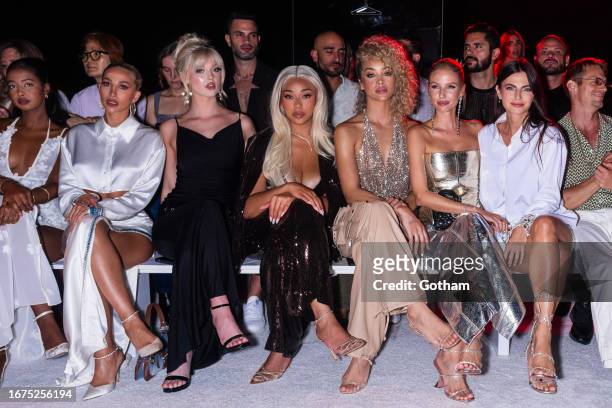 Model Roz, Loren Gray, Jordyn Woods, Jasmine Sanders and Leonie Hanne attend the Retrofete fashion show at the 415 Fifth Avenue on September 11, 2023...