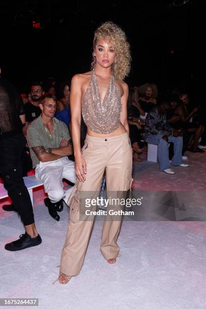 Jasmine Sanders attends the Retrofete fashion show at the 415 Fifth Avenue on September 11, 2023 in New York City.