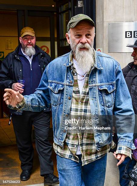 Seasick Steve sighted at BBC Radio 2 studios on April 26, 2013 in London, England.