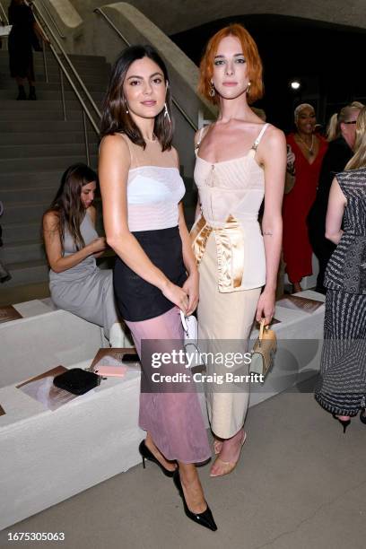 Monica Barbaro and Hari Nef attend Tory Burch Spring/Summer 2024 New York Fashion Week - Front Row on September 11, 2023 in New York City.