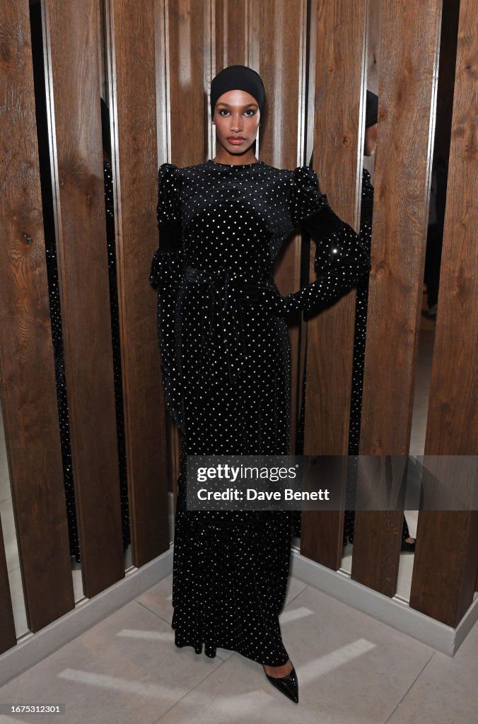 Ikram Abdi Omar attends the Perfect X Valentino LFW party supported