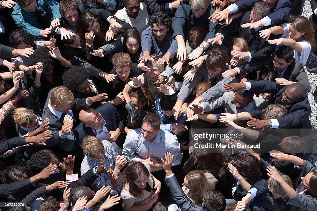 Large group of business people