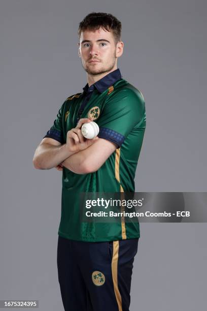 Josh Little of Ireland poses for a portrait at Headingley on September 18, 2023 in Leeds, England.