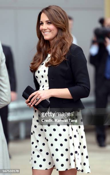 Catherine, Duchess of Cambridge attends the inauguration of Warner Bros. Studio Tour London on April 26, 2013 in Watford, England.