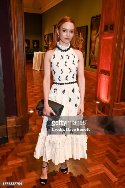 Aisling Franciosi attends Vogue100 and Erdem dinner at at National Portrait Gallery on September 18, 2023 in London, England.