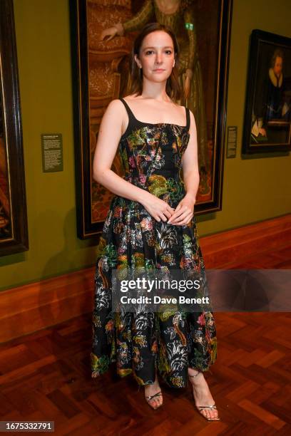 Morfydd Clark attends Vogue100 and Erdem dinner at at National Portrait Gallery on September 18, 2023 in London, England.