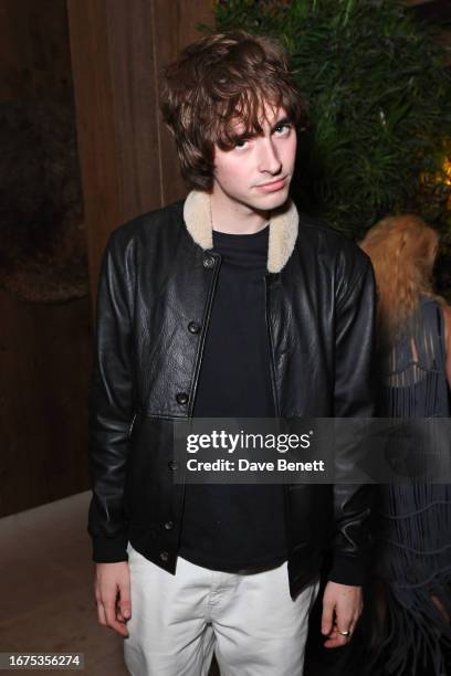 Gene Gallagher attends the Perfect X Valentino LFW party supported by Belvedere Vodka at 1 Hotel Mayfair on September 18, 2023 in London, England.