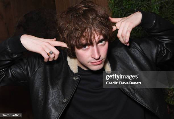 Gene Gallagher attends the Perfect X Valentino LFW party supported by Belvedere Vodka at 1 Hotel Mayfair on September 18, 2023 in London, England.