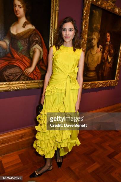 Alexa Chung attends Vogue100 and Erdem dinner at at National Portrait Gallery on September 18, 2023 in London, England.