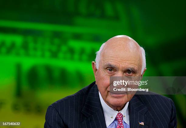 Kenneth "Ken" Langone, co-founder of Home Depot Inc., listens during a Bloomberg Television interview in New York, U.S., on Friday, April 26, 2013....