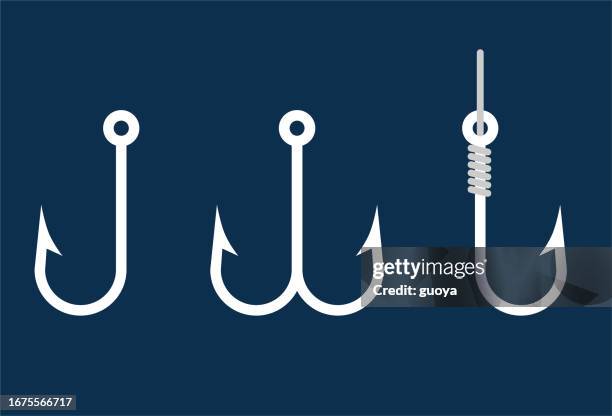 ilustraciones, imágenes clip art, dibujos animados e iconos de stock de icono de anzuelo. - anzuelo de pesca