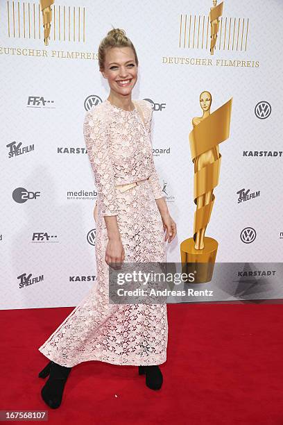 Heike Makatsch arrives for the Lola - German Film Award 2013 at Friedrichstadt-Palast on April 26, 2013 in Berlin, Germany.