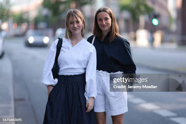 Tabea Heidenreich SoSue Rock und blouse, Zara ballerinas, VeeCollective bag and Marlene Fey wearing Celine bag, SoSue blouse, Rock, Zara ballerinas...