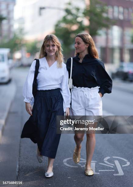 Tabea Heidenreich SoSue Rock und blouse, Zara ballerinas, VeeCollective bag and Marlene Fey wearing Celine bag, SoSue blouse, Rock, Zara ballerinas...