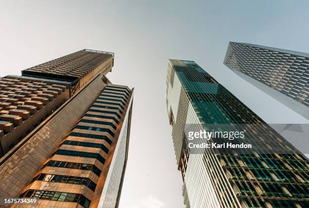 looking up at the jakarta city skyline - jakarta empty stock pictures, royalty-free photos & images