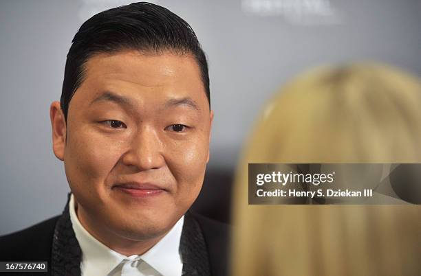 South Korean Rapper Psy attends the Tribeca Disruptive Innovation Awards during the 2013 Tribeca Film Festival at NYU Paulson Auditorium on April 26,...