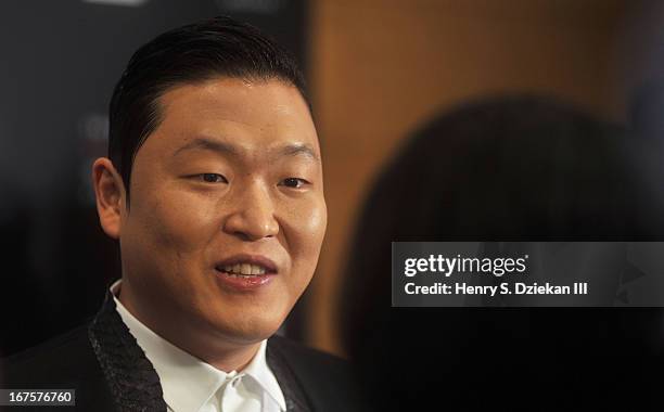 South Korean Rapper Psy attends the Tribeca Disruptive Innovation Awards during the 2013 Tribeca Film Festival at NYU Paulson Auditorium on April 26,...