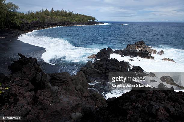 The Big Island landscape is always changing, waves crashing into rocky shores and molten lava pouring into the ocean. The Kalapana Black Sand Beach...