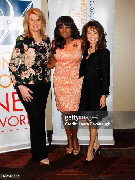 Arianna Huffington, Star Jones and Susan Lucci attend the 2013 Spark. Ignite Your Network conference at the Sheraton New York Hotel & Towers on April...