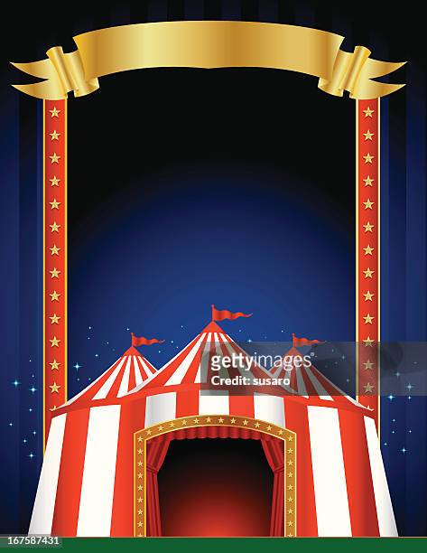 circus poster - circus tent stock illustrations