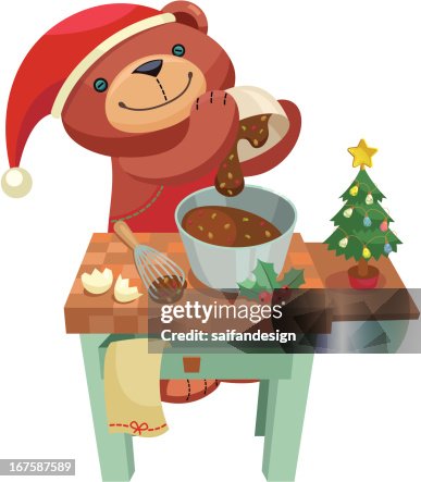 Teddy bear series: Christmas pudding. Teddy bear series: Christmas pudding.