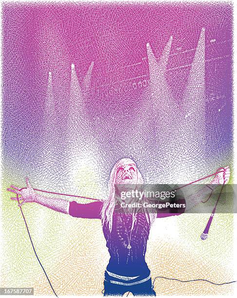 singer performing - nightclub singer stock illustrations