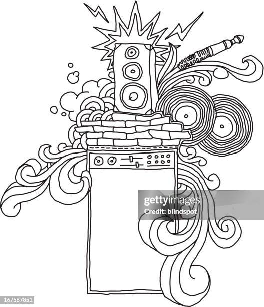music design - amplifier stock illustrations