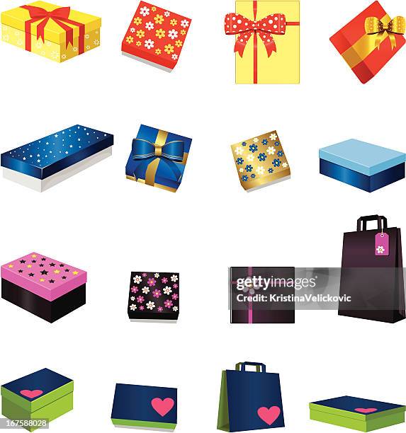 presents - gift box isolated stock illustrations