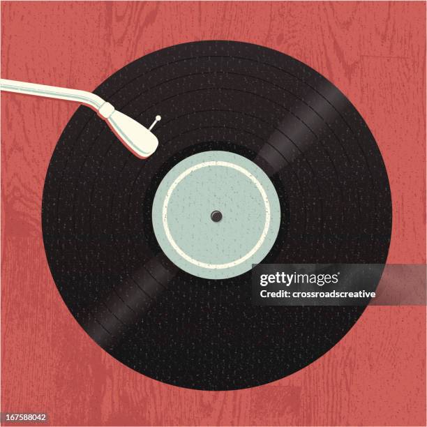 old-school-musik vinyl - schallplatte stock-grafiken, -clipart, -cartoons und -symbole