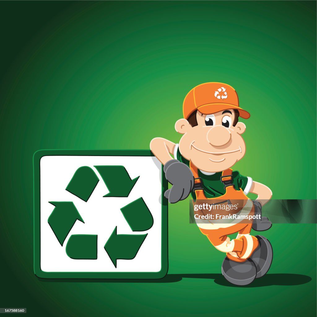 Recycle Sign Cartoon Clipart