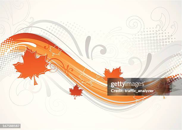 autumn background - maple leaf pattern stock illustrations