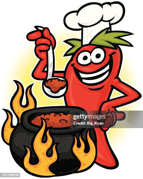 ilustrações, clipart, desenhos animados e ícones de chili chef - chilli con carne