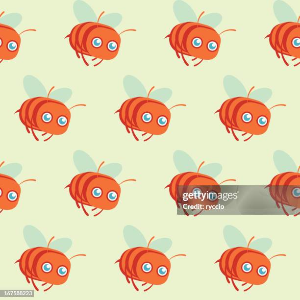 bee pattern - wasp stock illustrations