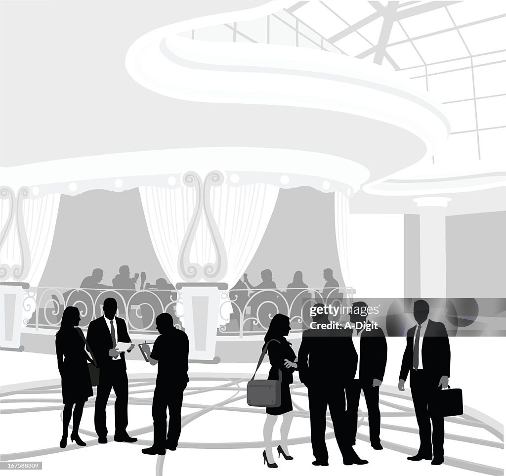 Fancy Restaurant Vector Silhouette