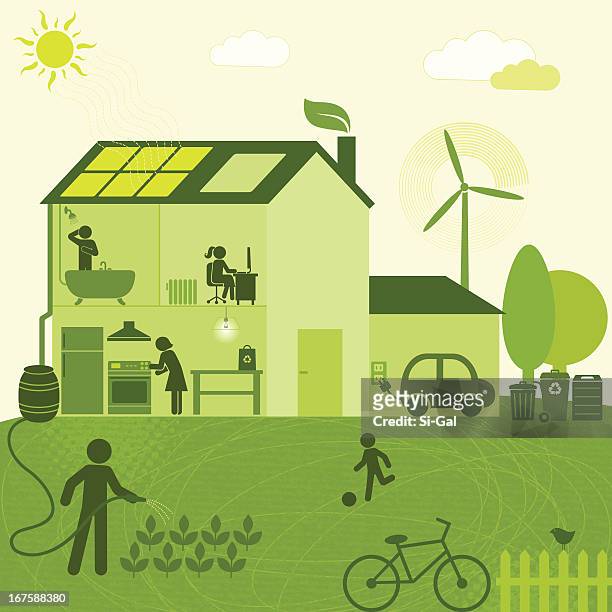 eco-friendly house (green world series) - compost 幅插畫檔、美工圖案、卡通及圖標