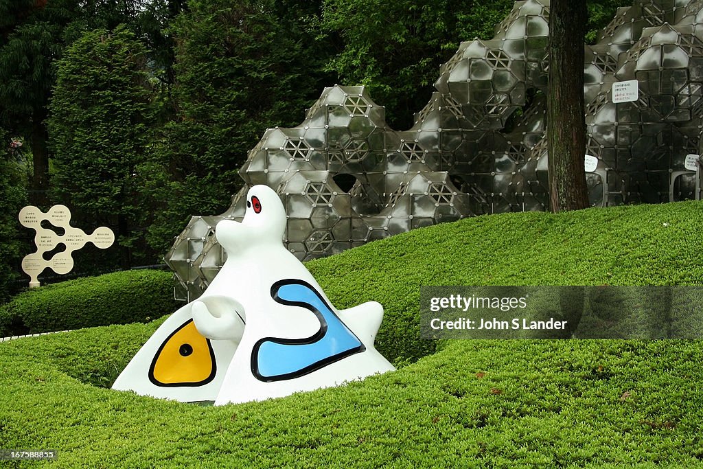 The Hakone Open Air Museum creates a harmonic balance of the...